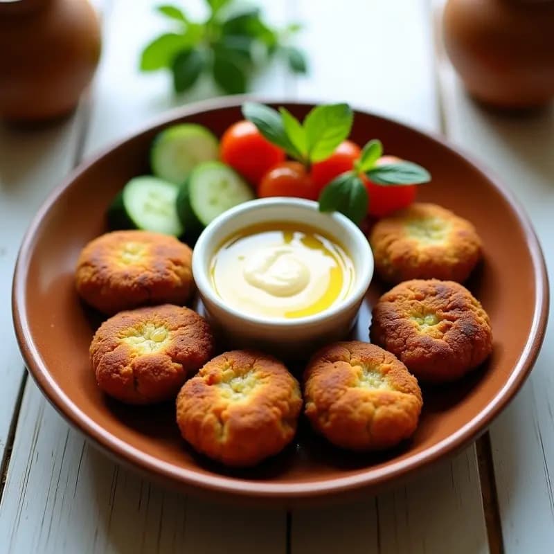 Falafel al Horno con Tahini y Ensalada de Pepino: Receta Egipcia Sin Freír y Vegana