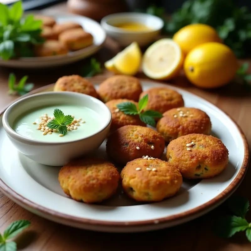 Falafel al Horno con Salsa de Yogur y Menta: Receta Israelí Crujiente y Sin Fritura