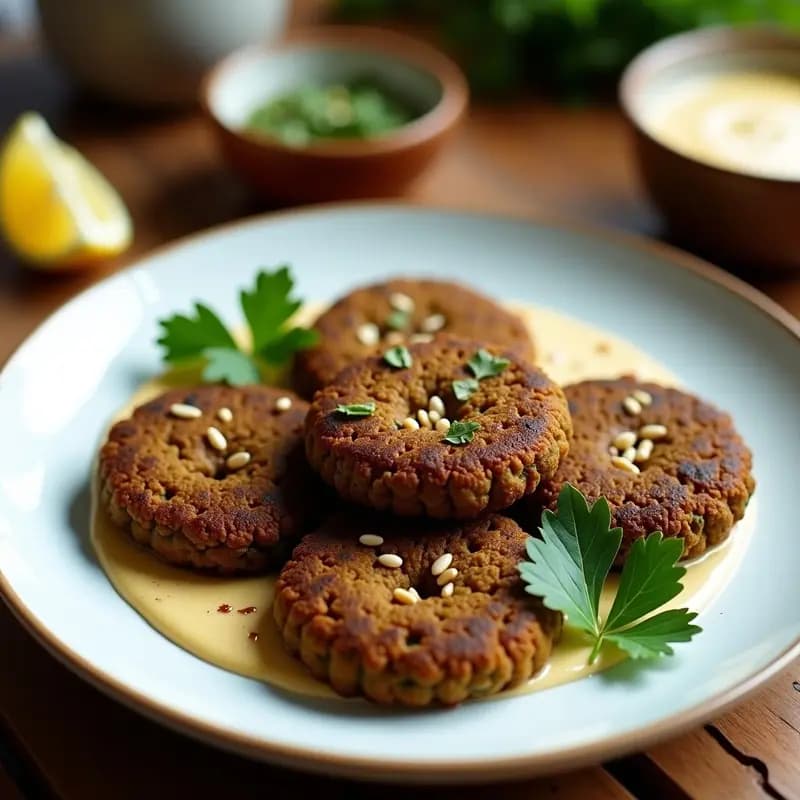 Falafel de Lentejas Beluga con Salsa de Tahini: Receta Árabe Keto en Airfryer