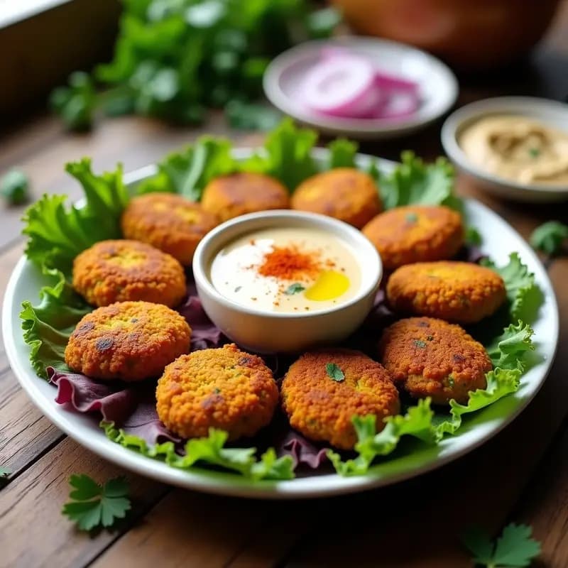 Falafel de Lentejas y Calabaza: Receta Egipcia en Airfryer con Salsa de Tahini sin Sesamo