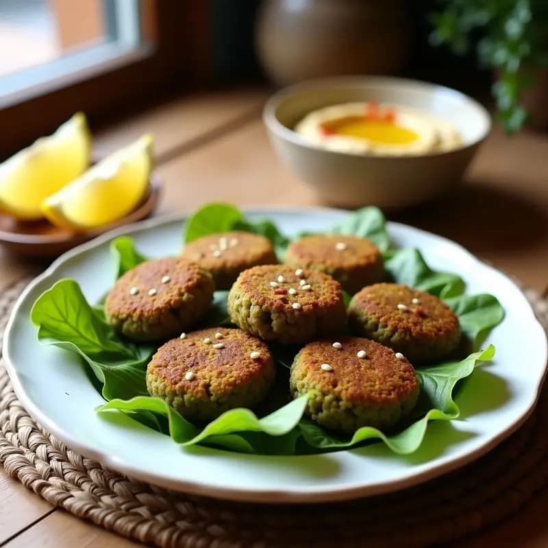 Falafel de Lentejas y Espinacas: Aperitivo Mediooriental Crujiente y Vegano