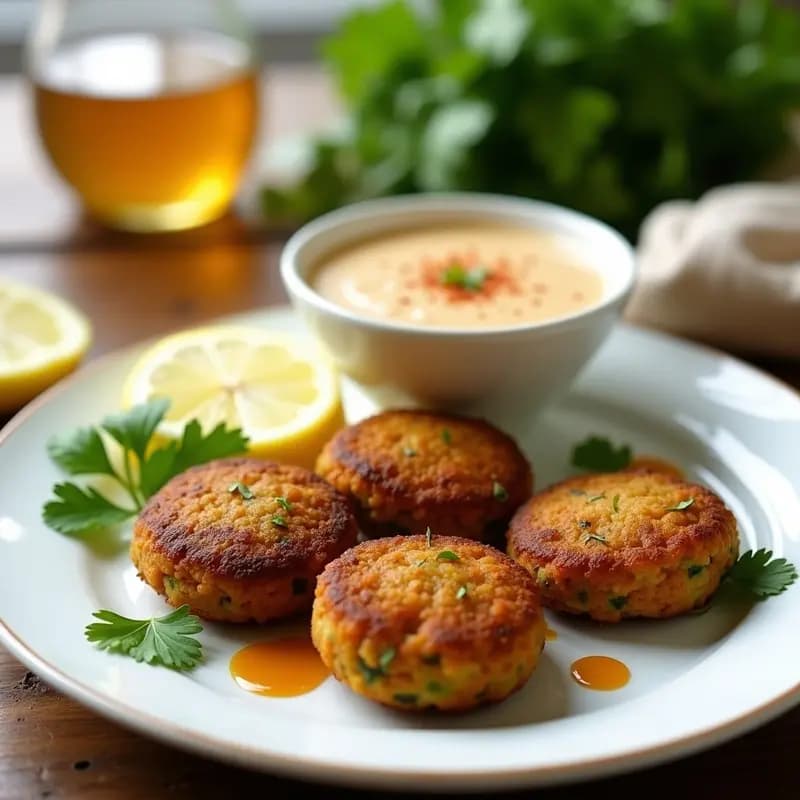Falafel de Lentejas Mung con Salsa de Tahini y Limón: Receta India Sin Gluten y Keto