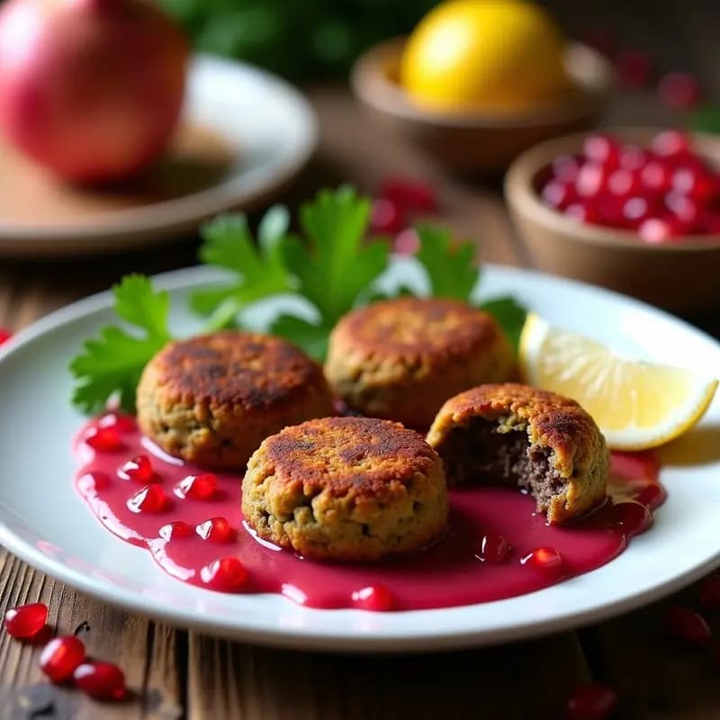 Falafel de Lentejas Negras con Salsa de Granado: Receta Siria en Airfryer