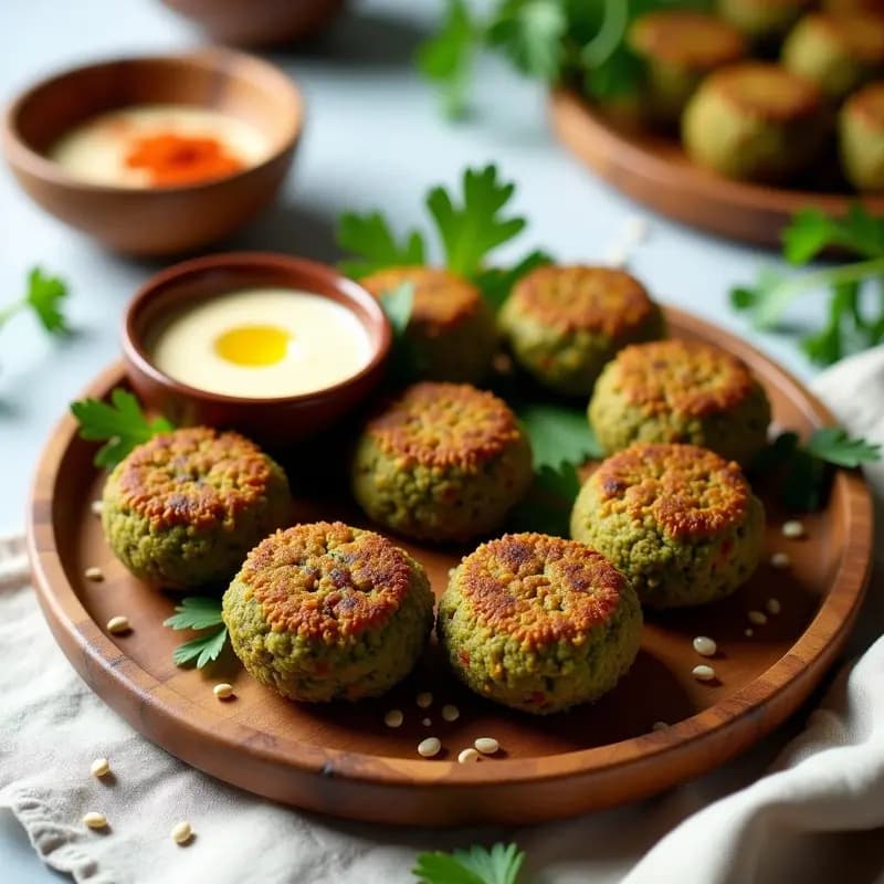 Falafel de Lentejas Rojas y Espirulina: Croquetas Árabes Veganas en Airfryer