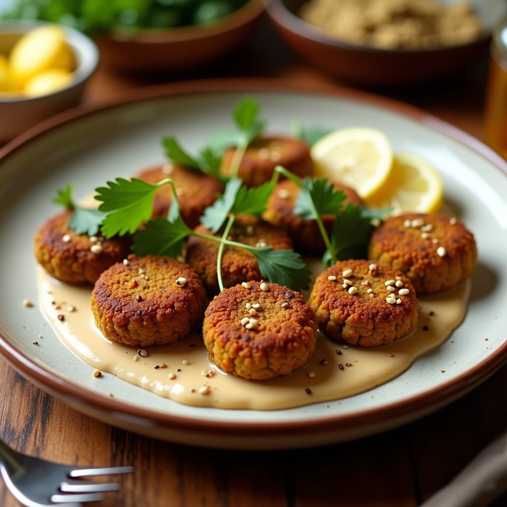 Falafel de Lentejas Rojas con Tahini de Limón: Receta Árabe en Olla Exprés