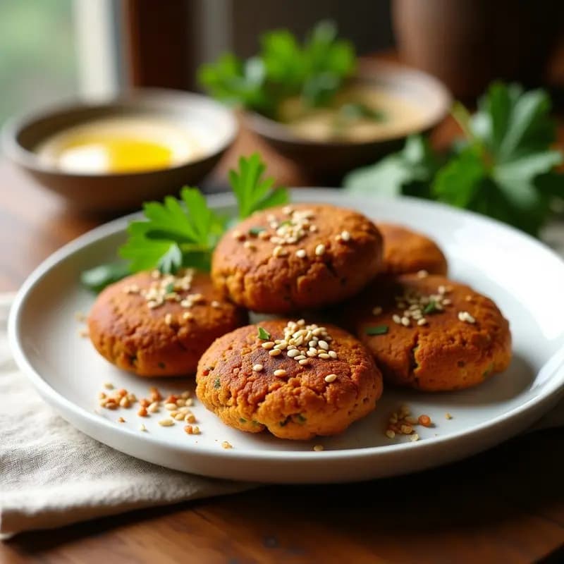Falafel de Lentejas Rojos al Horno: Versión Ligera y Sin Gluten del Clásico Árabe