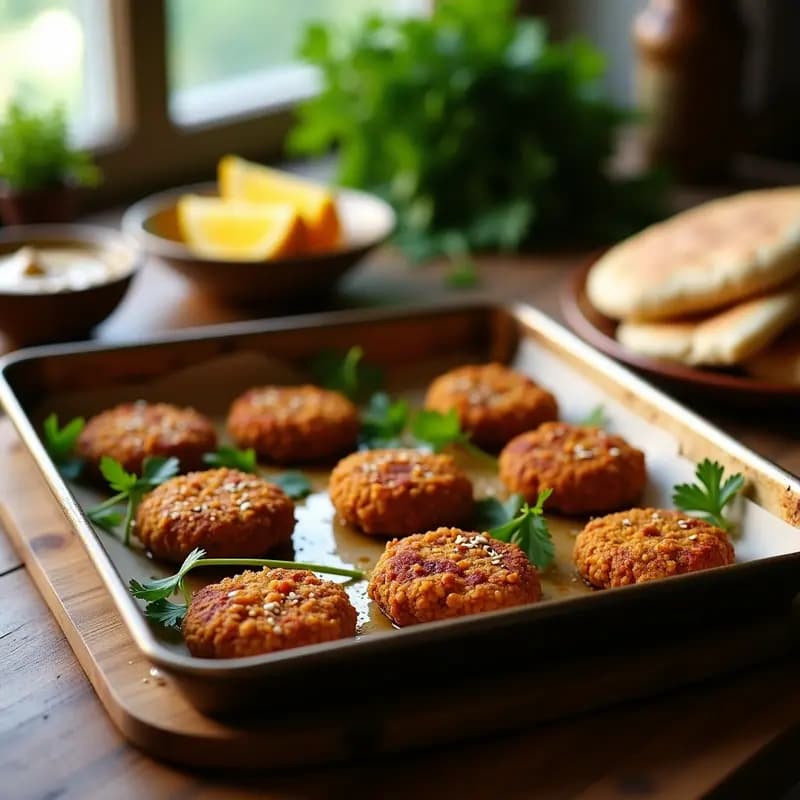 Falafel de Lentejas Rojos al Horno: Snack Medio Oriental Sin Garbanzos