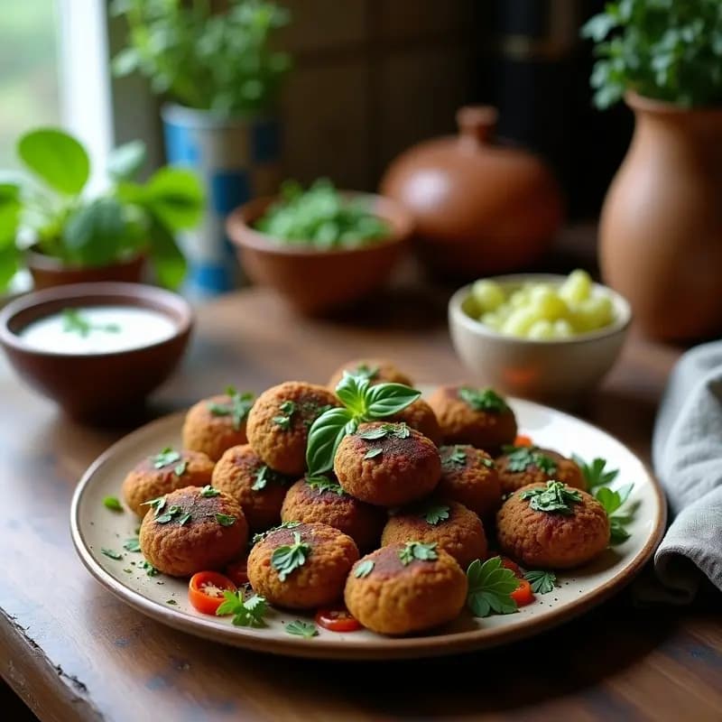Falafel de Remolacha y Alcachofa: Hamburguesas Veganas en Airfryer con Toque Mediterráneo