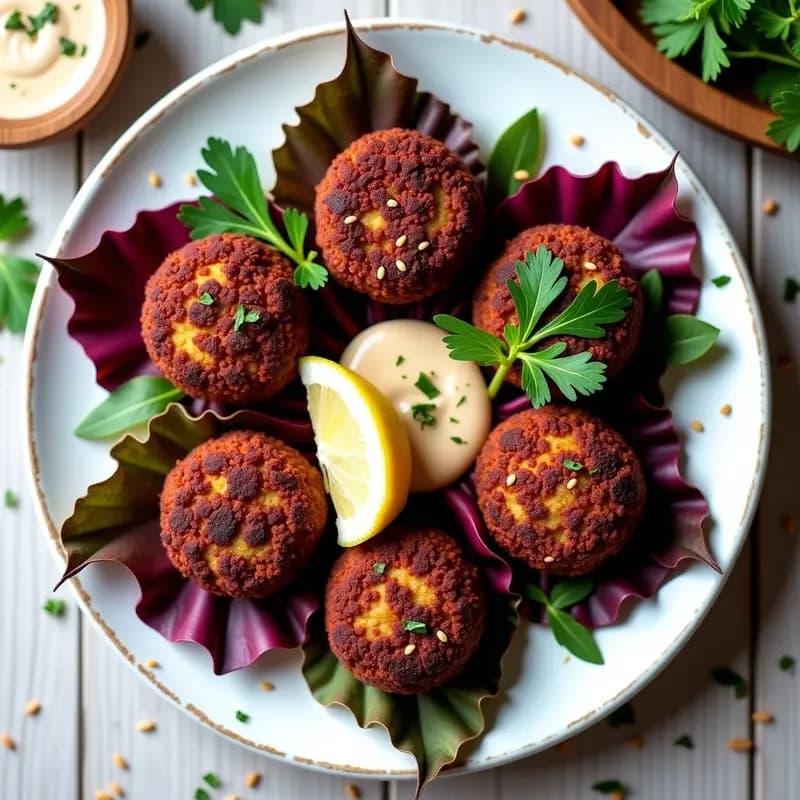 Falafel de Remolacha y Alubias Negras: Receta Libanesa Crujiente en Airfryer y Vegana
