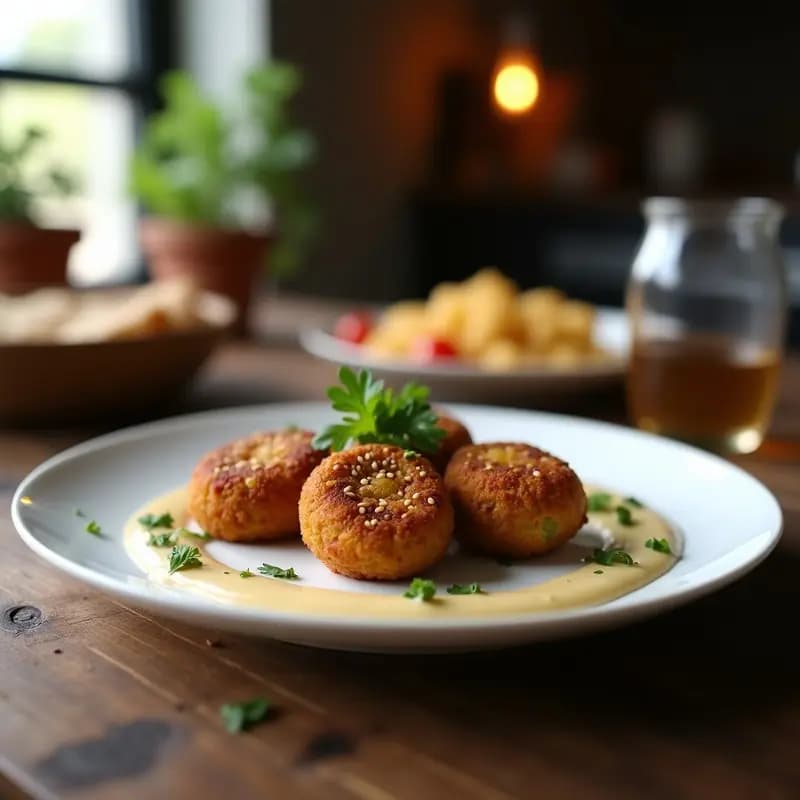 Falafel de Remolacha y Garbanzos: Croquetas Árabes Crujientes en Airfryer