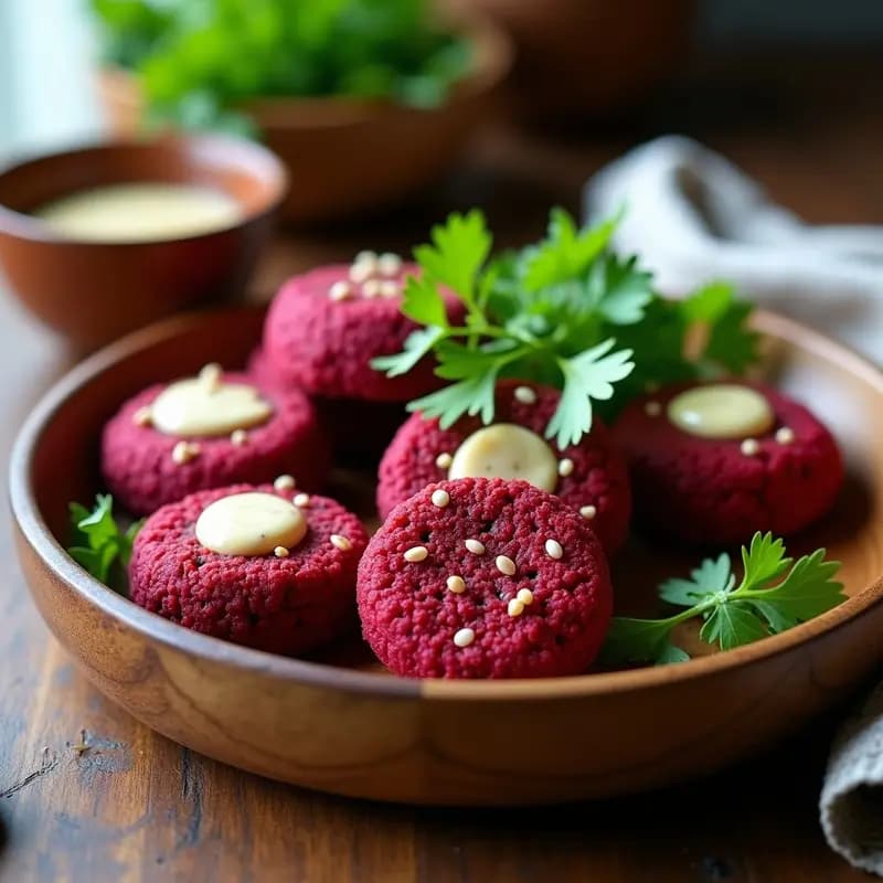 Falafel de Remolacha y Garbanzos: Hamburguesas Veganas Libanesas en Thermomix