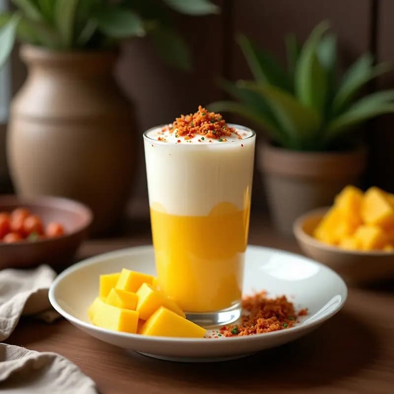 Falooda de Mango y Leche de Coco: Postre Pakistano Vegano y Refrescante