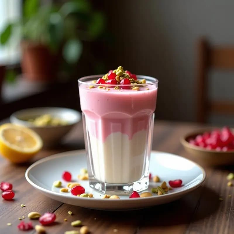 Falooda de Rosa y Leche de Almendras: Postre Indio-Pakistaní Sin Lactosa y Vegano