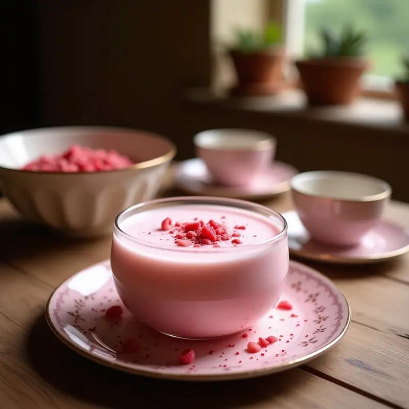 Falooda de Rosa y Leche de Coco: Bebida Indiana Refrescante y Sin Lácteos en 10 Minutos