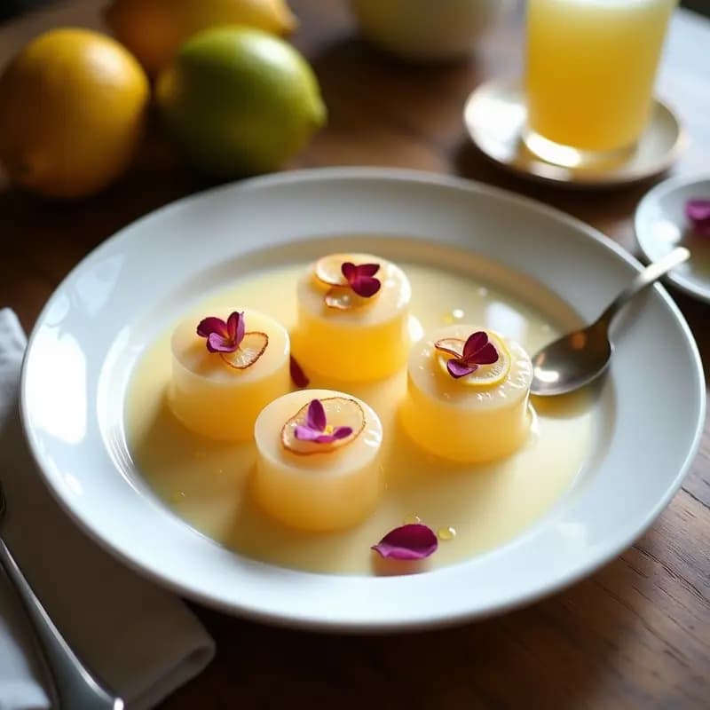 Faloodeh Persa de Rosa y Limón: Postre Iraní Sin Gluten con Gelatina de Agar-Agar