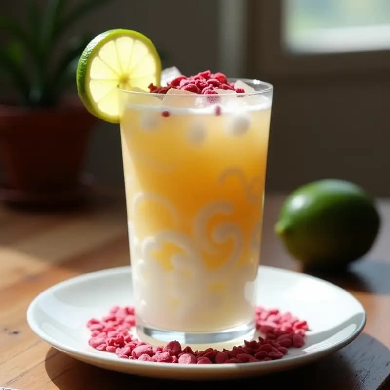Faloodeh Iraní de Rosa y Lima: Bebida Refrescante Sin Azúcar y Vegana