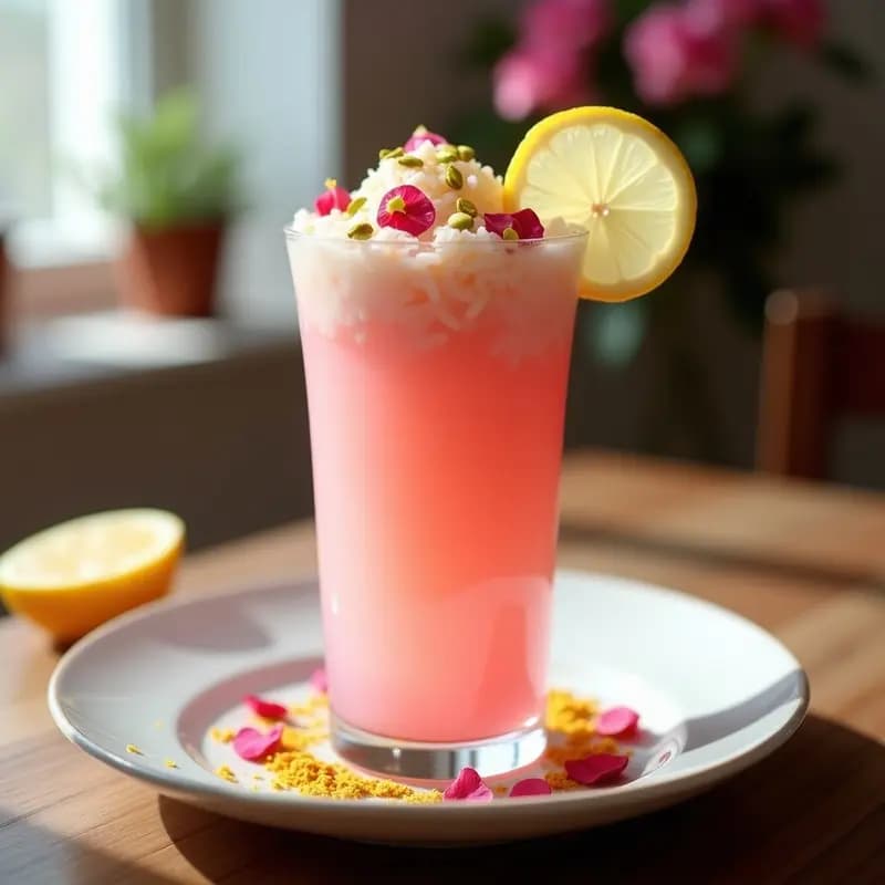 Faloodeh de Rosa y Limón: Postre Iraní Vegano y Refrescante Sin Lácteos
