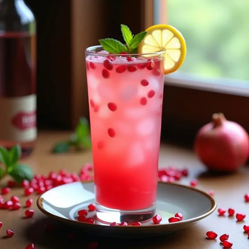 Faludeh con Rosa y Granada: Bebida Persa Refrescante con Toque Floral