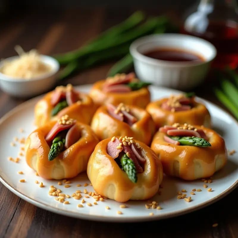Fantán de Espárragos y Jamón Serrano: Entrante Chino-Español en Wok