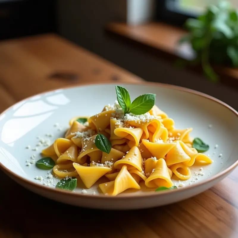 Farfalle con Salsa de Calabaza y Gorgonzola: Receta Italiana Otoñal Sin Lactosa