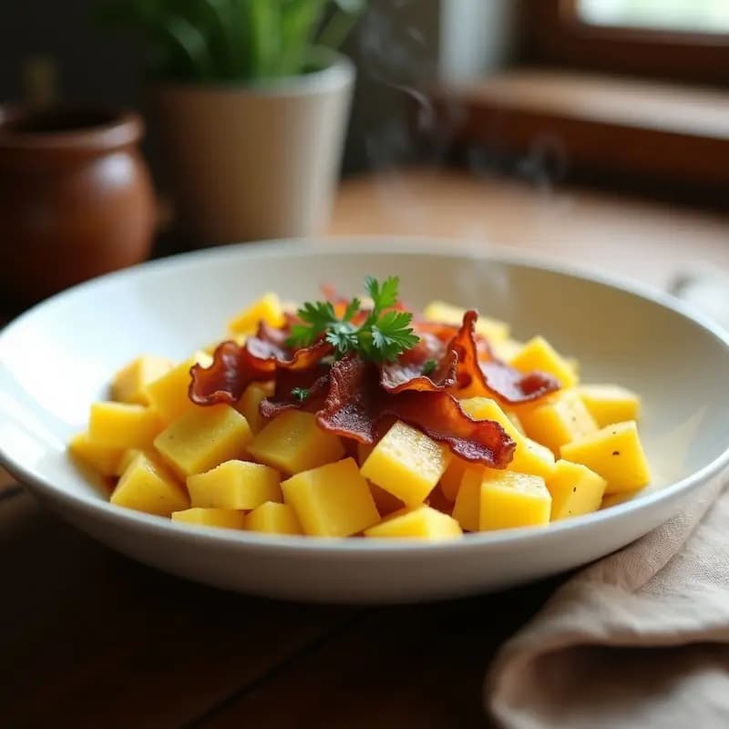 Farofa de Huevo con Bacon y Plátano Macho: Receta Brasileña para Desayunar en 15 Minutos