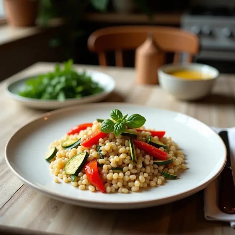 Farro Salteado con Verduras y Hierbas: Receta Mediterránea en Olla Exprés