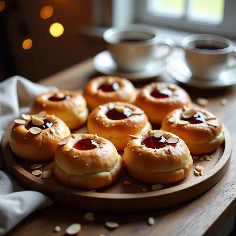 P Fastelavnsboller Daneses con Crema de Almendra: Bollos Escandinavos Sin Lácteos