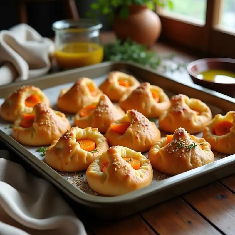 Fatayer de Calabaza y Queso Halloumi: Empanadillas Libanesas Crujientes