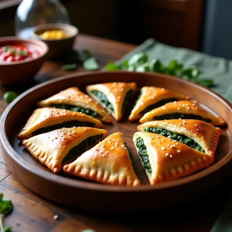 Fatayer de Espinaca y Sumaq: Empanadas Libanesas Veganas al Horno
