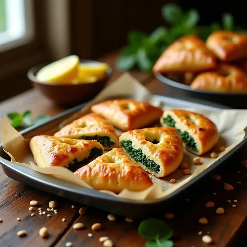 Fatayer de Espinacas y Azafrán: Empanadas Libanesas Veganizadas y Crujientes