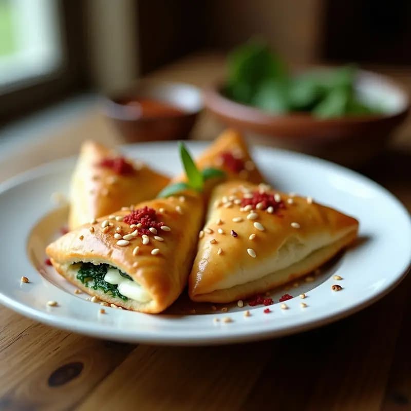 Fatayer de Espinacas y Queso Akkawi: Receta Libanesa en Airfryer y Sin Masa Tradicional
