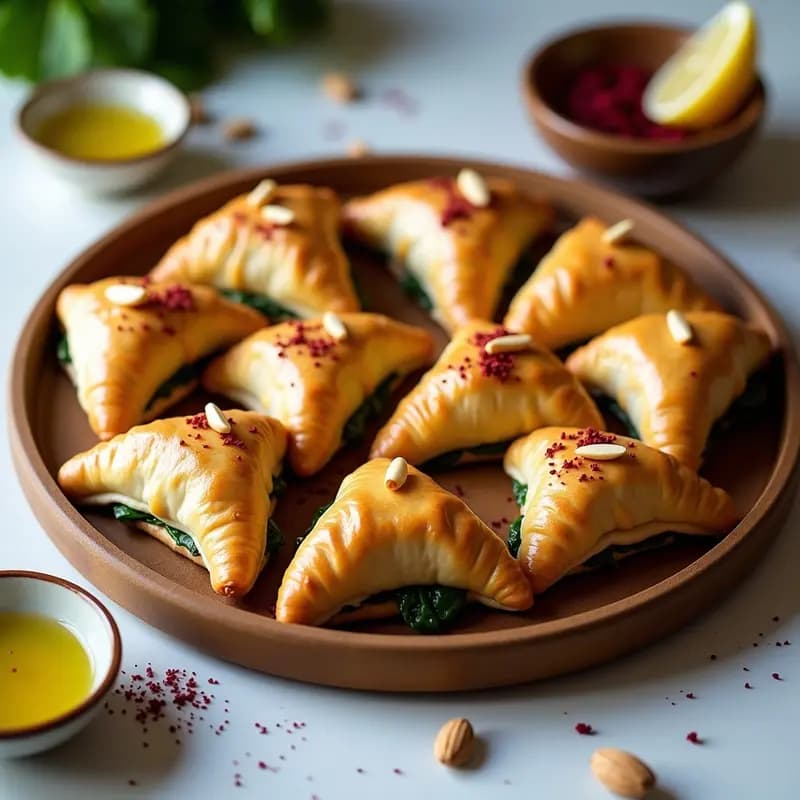 Fatayer de Espinacas y Sumac con Masa de Harina de Almendra: Empanadillas Libaneses Keto