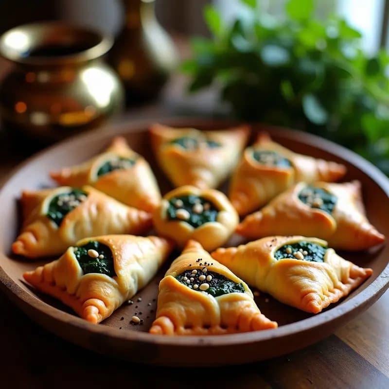 Fatayer con Espinacas y Sumac: Empanadillas Libanesas Veganas y Crujientes