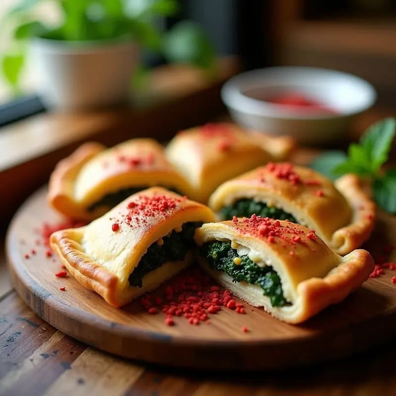 Fatayer de Espinacas y Sumac con Masa de Yogur: Empanadas libanesas Sin Harina