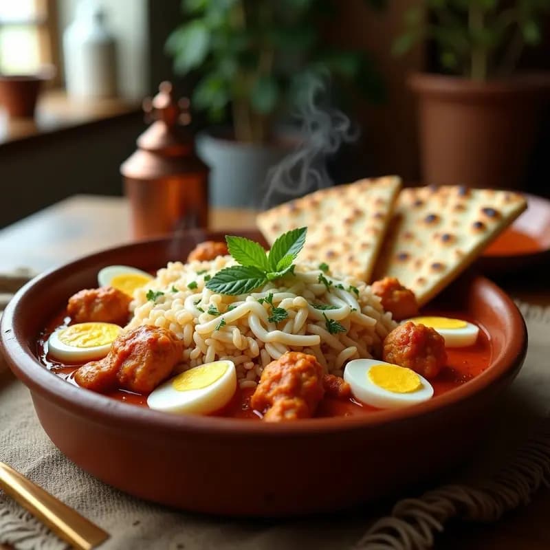 Fattah de Pollo y Arroz: Receta Egipcia Tradicional con Toque Crujiente