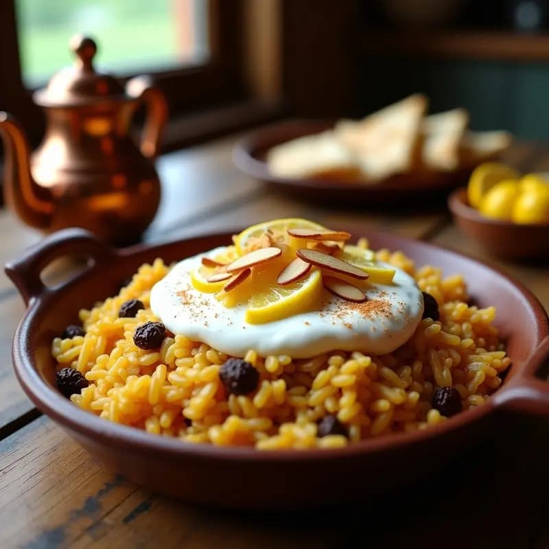 Fattah de Pollo y Arroz con Yogur: Receta Egipcia en Capas para Compartir