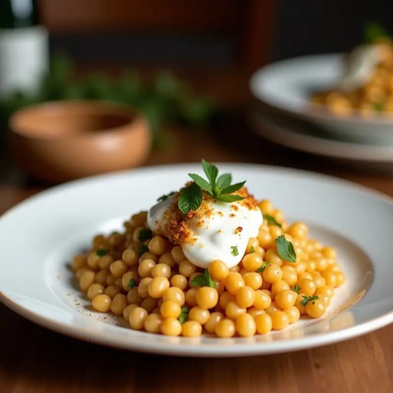 Fatteh de Garbanzos y Yogur con Salsa de Tahini: Entrante Libanés Vegano y Rico en Fibra