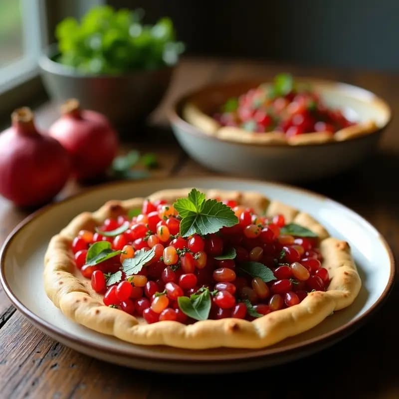 Fattoush con Pan de Pita Integral y Granados: Ensalada Libanesas Alta en Fibra