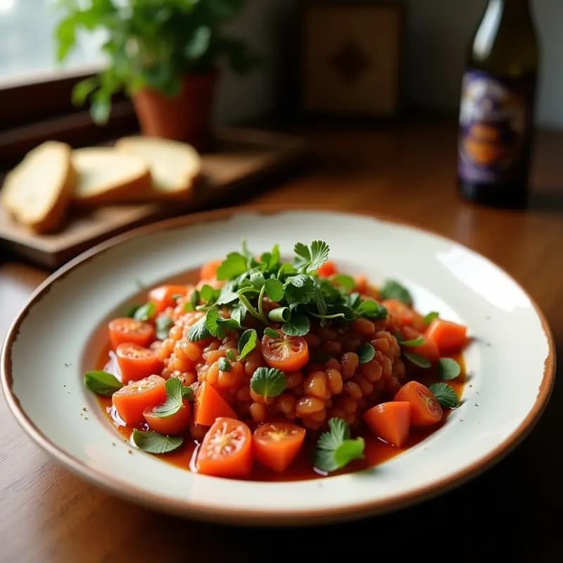 Fattoush con Pan de Pita Tostado y Sumac: Receta Árabe Refrescante en 10 Minutos