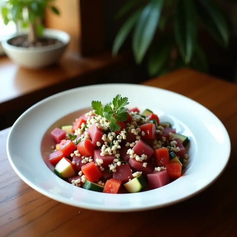 Fattoush de Repollo Morado y Granados: Ensalada Libanesa Sin Gluten y Crujiente
