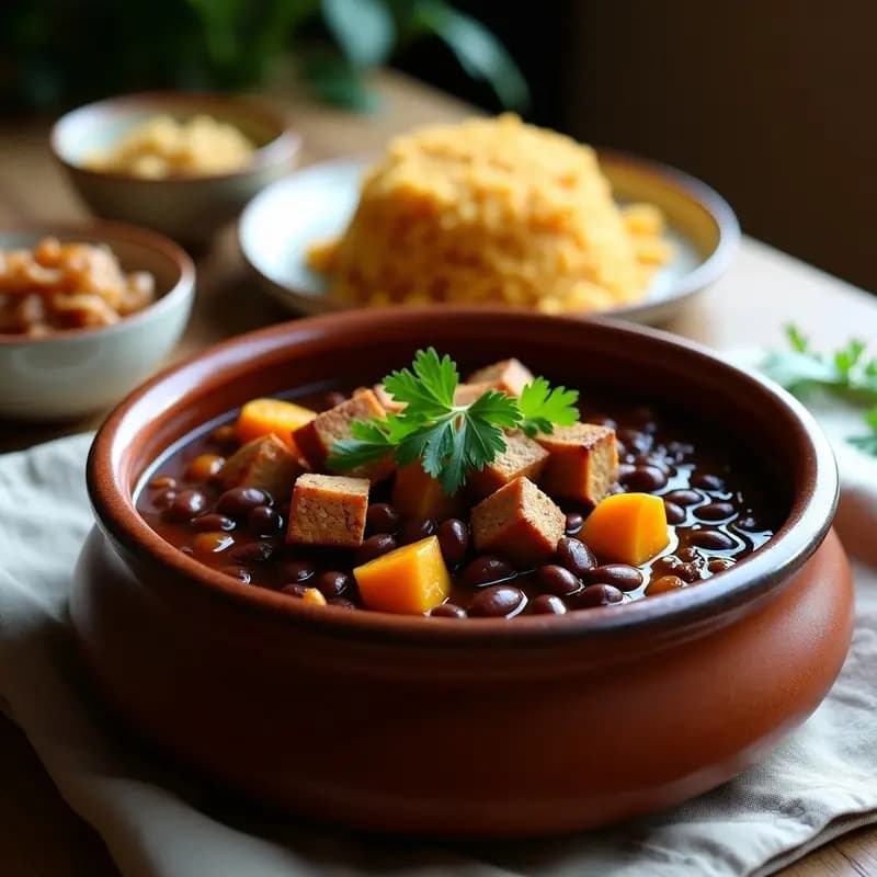 Feijoada de Alubias Negras y Calabaza: Receta Brasileña Vegana en Olla Rápida