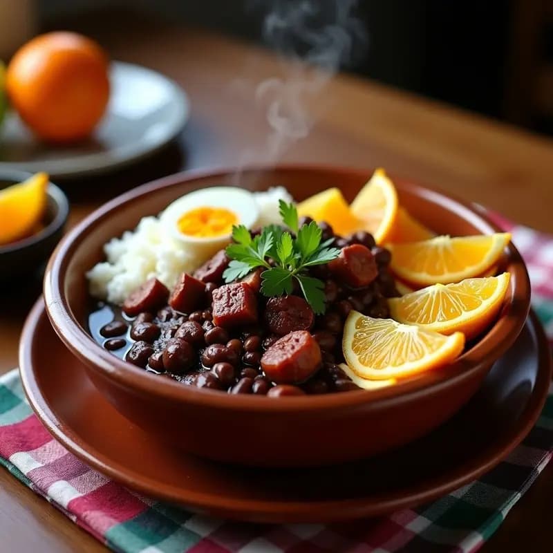 Feijoada Brasileira con Arroz y Farofa: Receta Completa para Compartir
