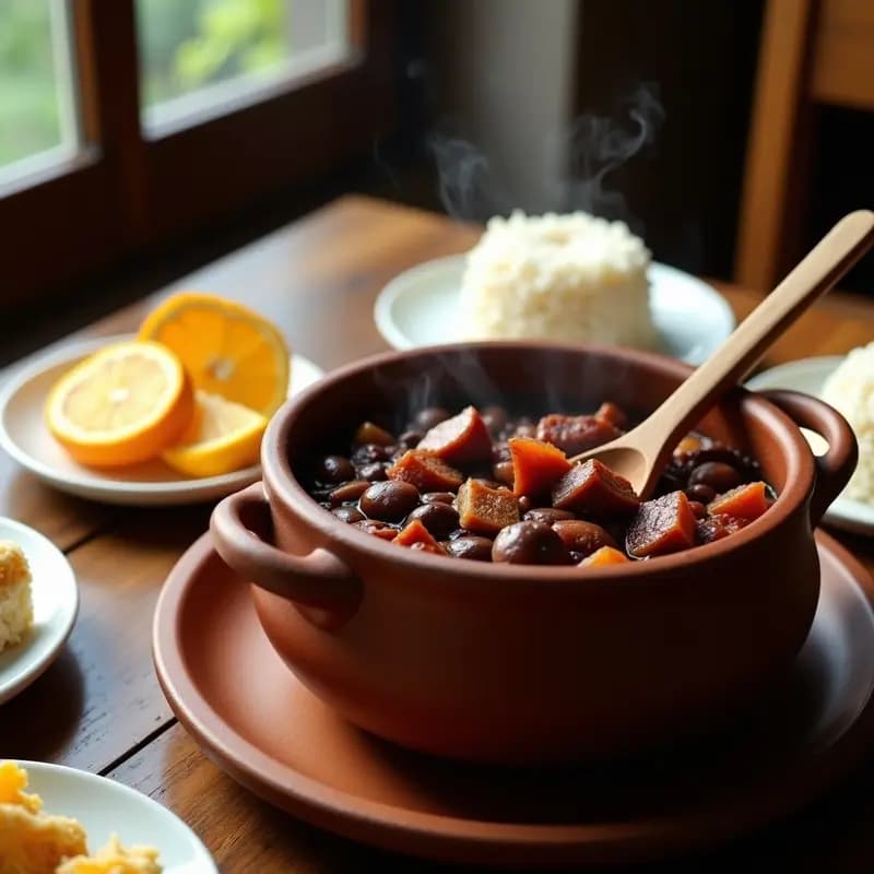 Feijoada Brasileira con Frijoles Negros y Carne de Cerdo: Receta nacional Brasilera