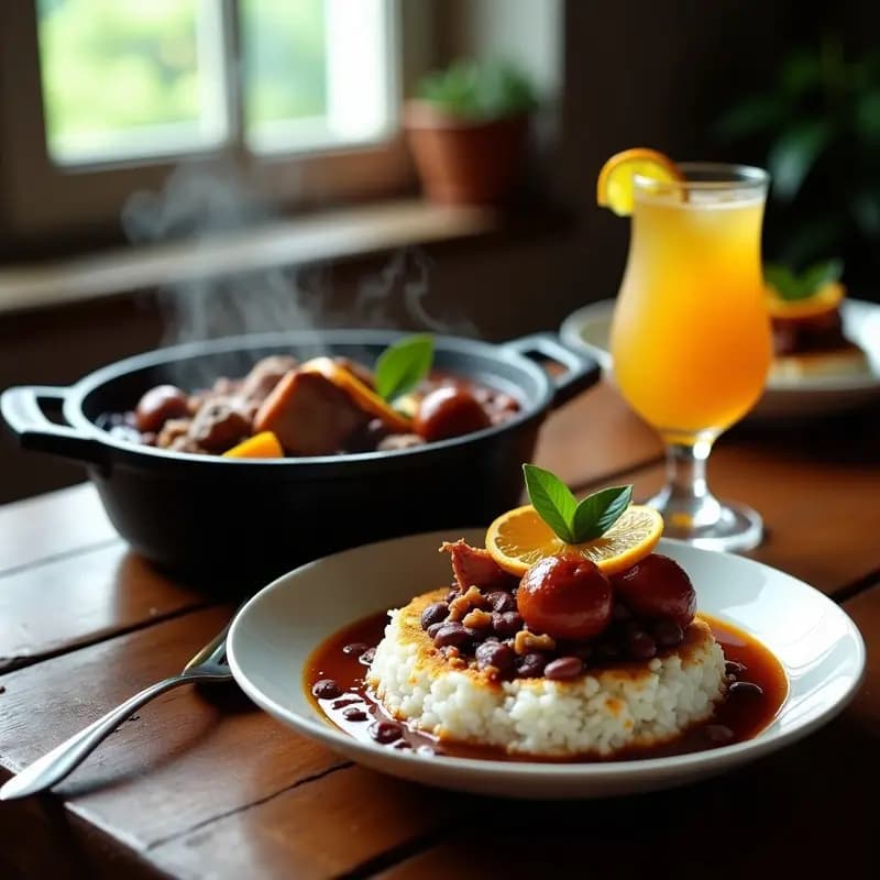 Feijoada Brasileira: Guiso de Frijoles Negros con Carnes y Embutidos para 8 Personas
