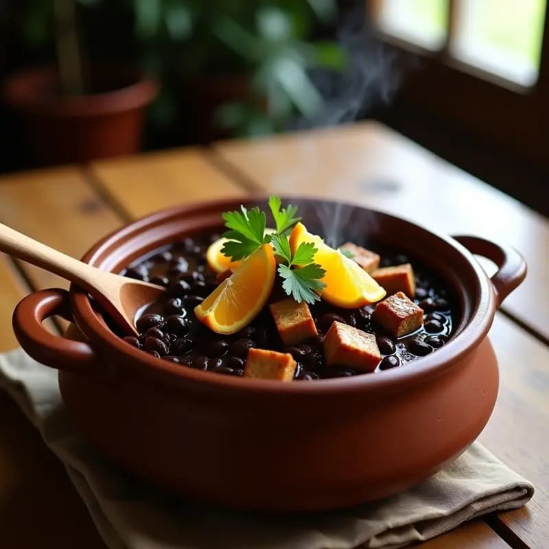 Feijoada Brasileira con Frijoles Negros y Naranjas: Plato de Influencia Portuguesa y Africana