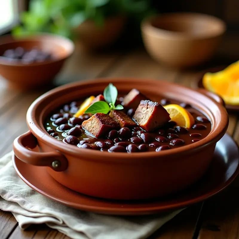 Feijoada Brasileira con Frijoles Pretos y Costillas de Cerdo: Estofado Alto en Proteína
