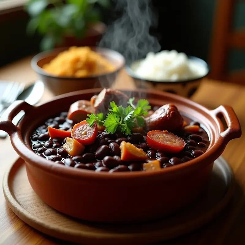 Feijoada Brasileira con Judías Negras y Costilla de Cerdo: Receta Tradicional
