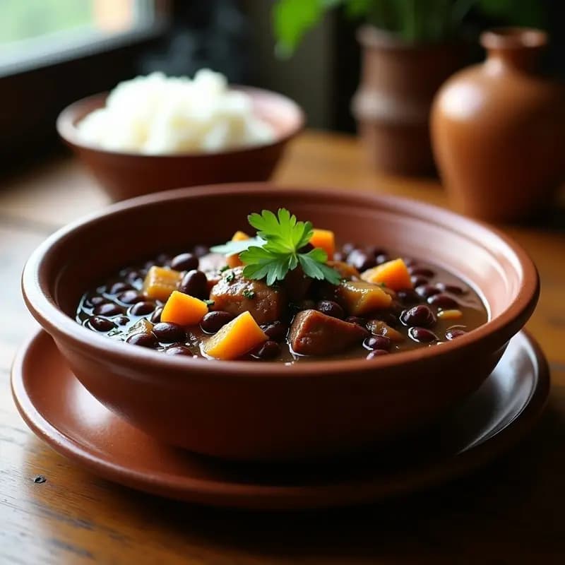 Feijoada Brasileira con Fatal de Cerdo: Receta Brasilera Contundente en Olla Exprés