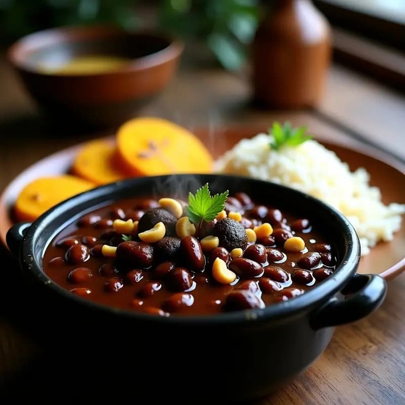 Feijoada Brasileira Vegana: Estofado de Frijoles Negros con Toque Ahumado