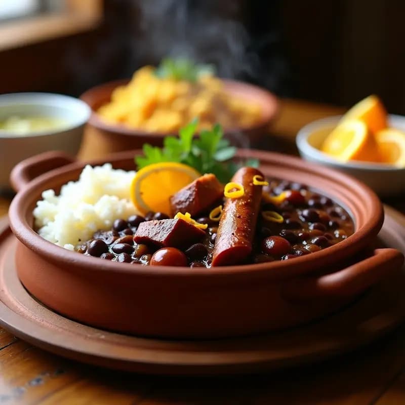 Feijoada Brasileña con Carnes y Frijoles Negros: Receta Energética en Olla a Presión